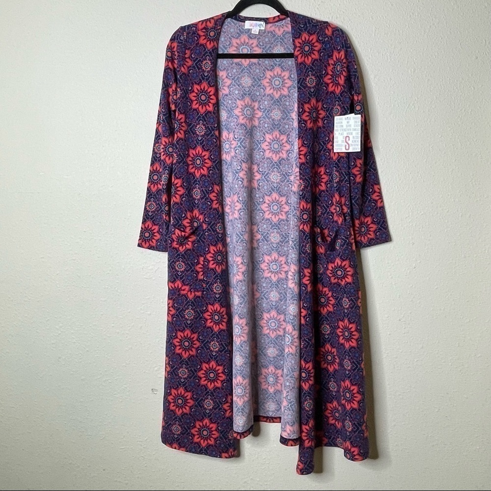 LuLaRoe Floral Sarah Long Sweater Cardigan
